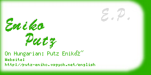 eniko putz business card